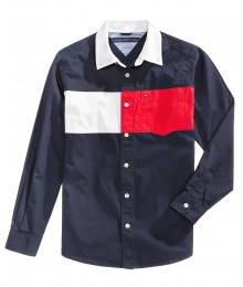 Tommy Hilfiger Blue/White/Red Multicolor L/S Shirt 